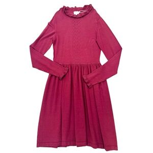 NWT Creamie Burgundy Nocturne Pointelle Dress